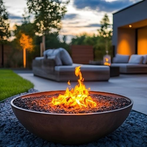 gas line installation- fire pit-neiheisel plumbing